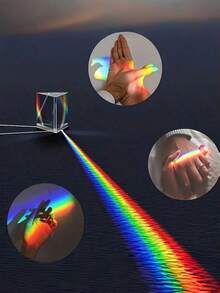 SHEIN 光学水晶棱镜 K9 玻璃光谱反射器彩虹制作器摄影道具创意照明非电动礼品桌面装饰家居办公室书房