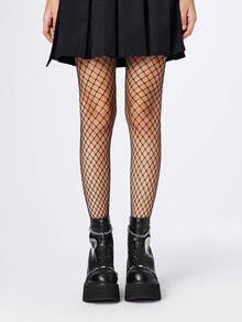 ROMWE Grunge Punk Giày bốt nữ cổ thấp thoải mái, kiểu dáng thường ngày, dự tiệc, chất liệu da PU khoét rỗng họa tiết ngôi sao kim loại, khóa cài đôi phía sau, khóa kéo, màu đen, phong cách punk, đế dày, gót chunky, thích hợp cho Halloween. - màu đen - Xem 2