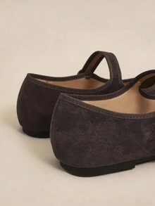 Rosivie Retro Buckle Decor Flat Shoes, Versatile & Elegant, Suitable For Spring/Summer, Grey For Christmas - Coffee Brown - View 5