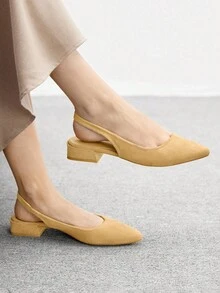 CUCCOO BIZCHIC Giày sandal đế bệt mũi nhọn thường ngày Cuccoo dành cho nữ - màu nâu - Xem 4