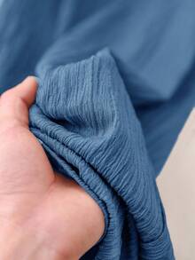 CosyJoli 大码女装春夏新款商务休闲沙滩情人节时尚通勤优雅阔腿裤，沙滩度假大学生情人节夏季裤装 - 霧霾藍 - 查看 7
