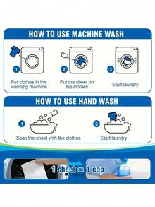 SHEIN 1SET 30/60/90/120/480PCS  Laundry Detergent Sheets Powerful Stain Remover For Underwear Clothing Cleaning Bubble Paper