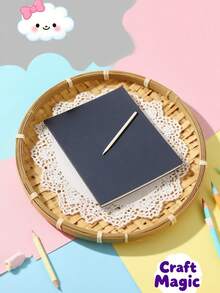 SHEIN 25PCS Magic Scratch Art DIY Creative Cards Scratch Paper Learning Education Kit With Bamboo Stylus For Artistic Fun Craft Activities Stress Relief Creative Expression Relaxing Hobby