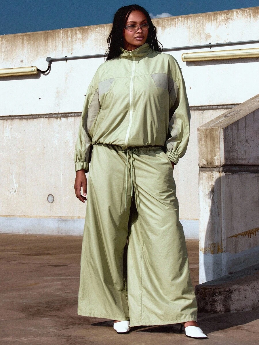 MUSERA Pantalón de chándal de pierna ancha con cordón en la cintura y raya lateral, talla grande, elegante, de vacaciones, atractivo, deportivo, activo, casual de verano - Multicolor - Ver 1