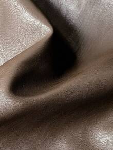 Franclia 女士翻领收腰优雅办公室通勤PU夹克 - 鏽棕色 - 查看 5