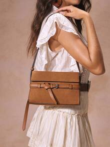 SHECARRY Casual Minimalist Fashion Commuter Versatile Daily Women Shoulder Bag