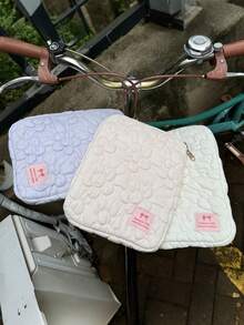 SHEIN 1 件韩国刺绣泡泡花笔记本电脑包，适用于 11/13/15 英寸平板电脑，超柔软舒适内套，学校电脑收纳包 - 彩色 - 查看 1