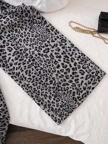 Sparklyn Teen Girls' Leopard Print Tie Waist Wide Leg Loose Casual Pants Fall Winter