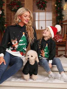 PETSIN 1pc Pet Snowman With Hat Design Hoodie, Christmas Theme - Multicolor - View 5