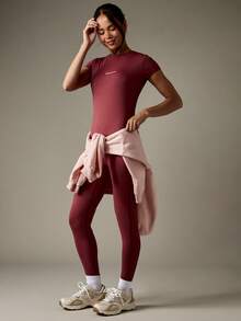 MISSGUIDED Performance Full Length Athletic Jumpsuit Compression Workout Bodysuit Cross Training Active Wear Exercise Fitness Unitard Yoga Running Gym Activewear - Red - View 4