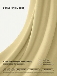 GLOWMODE SoftSerene 莫代尔丝滑舒适抽绳腰部宽松版型撞色加长运动裤带侧袋日常休闲装 - 黃色 - 查看 5