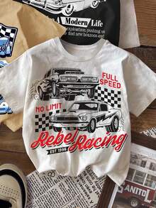 3pcs Young Boy Casual Minimalist Round Neck Short Sleeve T-Shirt, Suitable For Summer