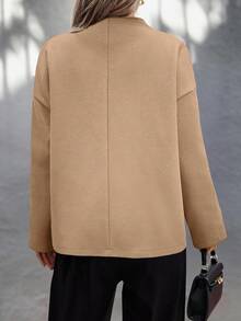 EMERY ROSE Chaqueta de mujer de unicolor y doble botonadura, otoño/invierno - Camel - Ver 2