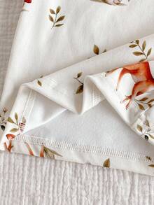 SHEIN 4pcs Young Girls Deer & Rabbit Print Long Sleeve Top And Leggings 2 Outfits Set, Casual & Fashionable Baby Pajamas Unisex Long Pajama Set Kids Pajama Sets Bamboo Pajama Set Two Pieces Pajama Set Snug Fit" Fall Winter - Multicolor - View 6