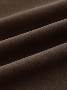 Siren Gaze 情人节扭纹单肩上衣 女士优雅修身上衣 - 棕色 - 查看 10