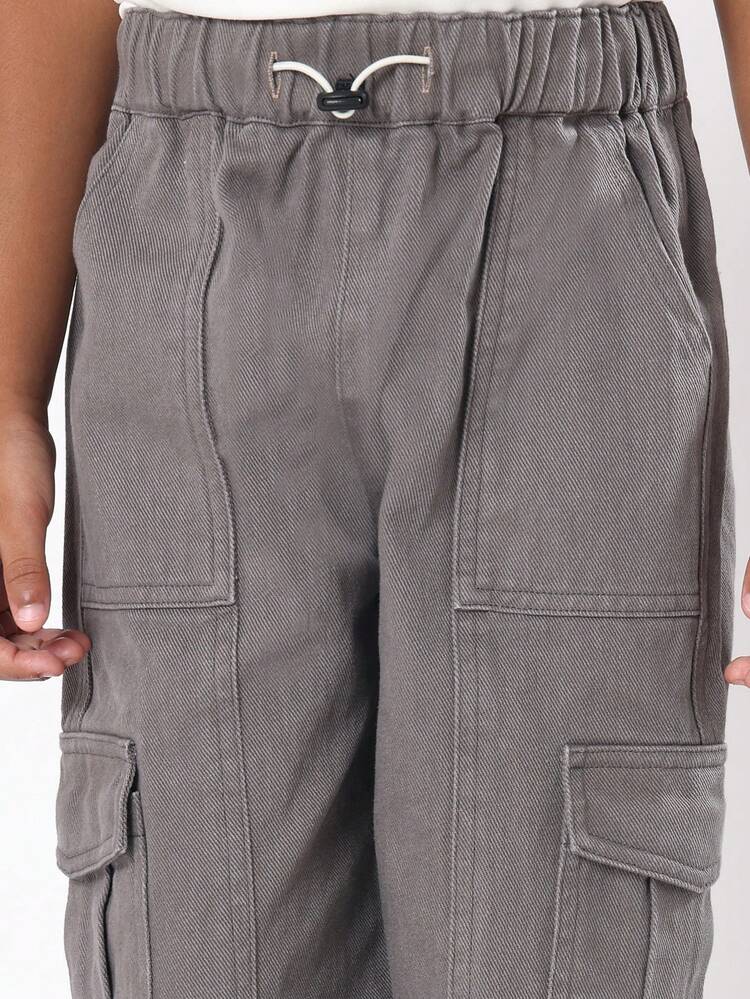 Oversized T-Shirt With Chest Logo And Cargo Joggers