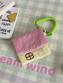 Joivida Creative Dopamine-Colored Small House Headphone Bag, Thickened Anti-Fall Portable Pendant Headphone Protective Cover, Cute - Multicolor - View 4