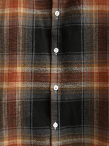 Manfinity Homme 男士格子前扣休闲长袖百搭法兰绒衬衫，适合秋季，Old Money