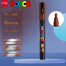 SHEIN UNI 全新包装油漆马克笔套装和单支装 1M 3M 5M 水性颜料永久性丙烯笔涂鸦艺术学校用品 - 3M 0.9-1.3MM - 查看 13