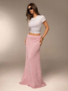 Avantive 女士秋冬正装/返校季/万圣节/婚礼宾客/度假/千禧年/海滩/可爱/教师/外出/商务休闲/优雅/生日/办公室/乡村音乐会/夜店性感/西部风/工作/街头风/复古/节日/鸡尾酒会/锐舞派对/毕业舞会/夏威夷/机场/趣味/基础款/早午餐/2000年代风格/老钱风格/教堂/返校节/高贵/派对/端庄/约会之夜/牛仔女郎/低腰长款毛衣裙 - 粉色 - 查看 6