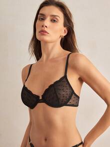 Charlaine Lace Trim Underwire Bra For Women