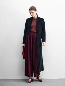 CUCCOO BIZCHIC 女士时尚酒红色金属搭扣装饰粗跟鞋，经典简约设计，适合通勤、约会、派对、度假、婚礼等场合。 - 酒紅色 - 查看 2