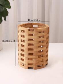 1个竹制餐具篮 - 杏色 - 查看 11