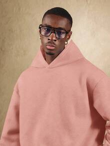 SUMWON 男士连帽衫，复古宽松圆领卫衣 - 时尚棕色，休闲场合完美之选，度假必备，奢华品牌，适合夏季和秋季穿搭 - 粉色 - 查看 5