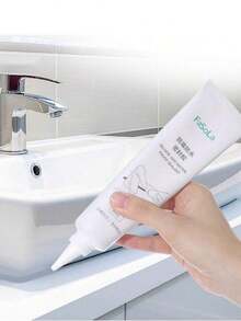 SHEIN 1pc Silicone Sealant Waterproof & Mildewproof With Strong Adhesion, Kitchen Bathroom Filler, High & Low Temperature Resistance, Transparent Glue