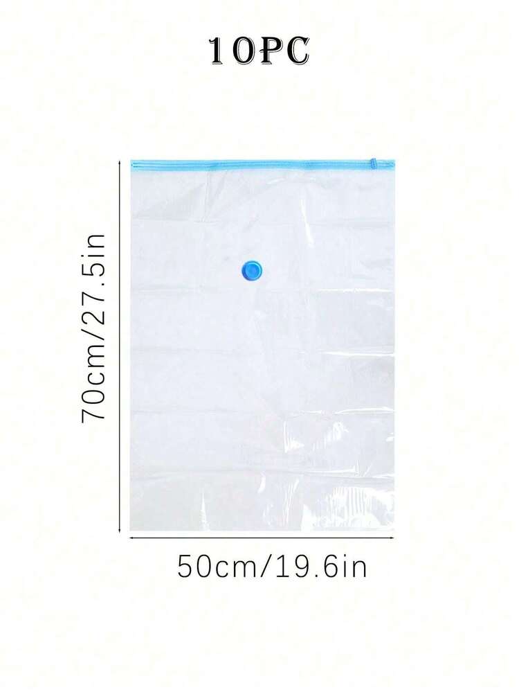 10pcs Vacuum Compression Bags - Dual-Valve Sealing Storage Bags, Comforter, Pillows, Blankets, Space Saver For Home, Dorm, Closet, Bedroom, Bathroom, Luggage Decorations Decor Festival Decor Room Decor Home Decor Bed Room Decor - Multicolor - View 12