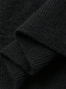 DAZY 女士圆领休闲韩版风格艺术字母撞色长袖毛衣秋季