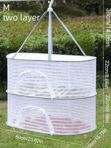 SHEIN Foldable Drying Net With Insect Barrier Cover - Stainless Steel Frame Multi-Purpose Mesh Rack For Balcony Patio Garden Laundry & Produce Space Saving Quick Setup