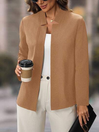 EMERY ROSE 女式黑色长袖修身西装外套 秋季女装