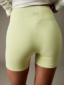 MISSGUIDED Active High Waisted Cycling Shorts For Athletic Training And Workout Sessions - Mint Green - View 6