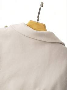 Franclia Manteau enveloppant élégant grande taille avec ceinture à nœud et boucle métallique, ensemble 2 pièces, manteau beige automne/hiver, manteau crème, manteau cape, manteau femme, manteau élégant - Nude - Voir 4