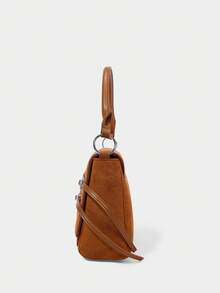 SHECARRY Women's Adjustable Buckle Design Fashion Handbag For Daily Use - Brown - View 4