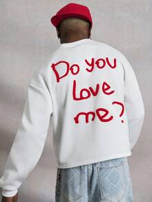 PAVTROS Manfinity Streetrush 男士街头风流行INS搭配，男士街头风流行INS搭配仿生迷彩印花Pavtros 3D刺绣户外音乐节夜店男友/老公礼物周年纪念礼物迷彩短款套头卫衣，街头服饰，运动套装，保暖冬季，圣诞节 - 白色 - 查看 6