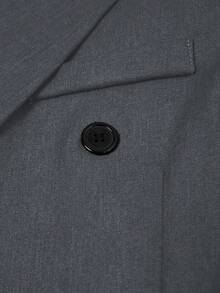 Calvornis Bộ vest nam tay dài, áo khoác và quần dài màu trơn, hai hàng khuy, bộ vest nam hai hàng khuy, bộ vest nam màu xám, bộ vest nam, bộ vest nam 2 mảnh, áo khoác và quần tây nam, quần áo công sở nam, bộ vest nam 2 mảnh có ve áo - Màu xám đen - Xem 4