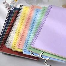 SHEIN 1PC 2PCS 4PCS A4 A5 B5 Spiral Notebook Set - 60 Sheet Coil Bound Writing Notebooks In 4 Colors For School Office Journaling, Teacher's Day Graduation Gift - Multicolor - View 7