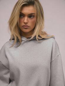 MUSERA 超大号抓绒连帽卫衣，适合毕业季、返校季、毕业典礼、教师节等场合，女士款，适合返校、寒假、春季休闲、复活节等场合。 - 灰色 - 查看 5