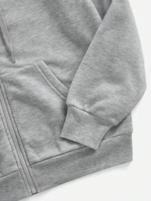 Attitoon Felpa con cappuccio casual e minimalista, a maniche lunghe, con stampa, con chiusura lampo, modello oversize per donna, con stampa del numero 23, adatta per l'autunno/inverno