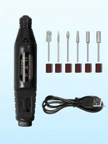 JMMO Amoladora De Uñas, Kit De Máquina De Perforación De Uñas Eléctrico Para Uñas Profesional, Pulidora De Uñas Usb, Herramienta De Manicura Para Salón De Uñas De Acrílico