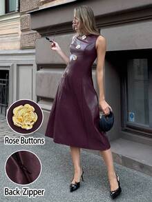 Pariaura 万圣节女式长裙 - 酒紅色 - 查看 8