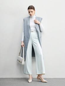 CUCCOO BIZCHIC 女士尖头小猫跟交叉带一脚蹬高跟鞋，米色，适合日常穿着和通勤 - 糯米白色 - 查看 10
