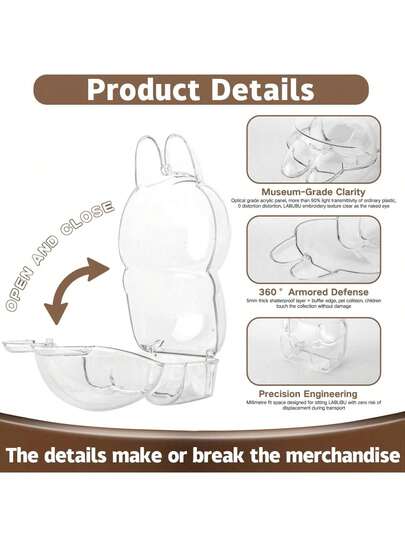 SHEIN 毛绒公仔透明袋钥匙扣、悬挂展示盒、保护盒、塑料 PVC 收纳盒