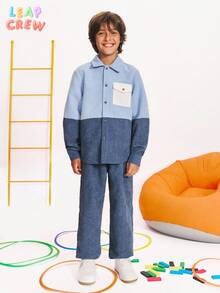 SHEIN 2pcs Tween Boy Casual Corduroy Jacket And Pants Set. Soft And Comfortable, Suitable For Autumn/Winter Wear. This Simple And Practical 2 Pieces Outfit Is Great For Everyday Casual Wear. Fall