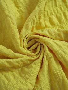 EMERY ROSE Plus Size Women V-Neck Short Sleeve Ruched Straight Casual Country Dress For Women Summer Outfits Spring Outfits For Women Western Wear Women Easter Dress Women Vacation Outfits Women - Mustard Yellow - View 8