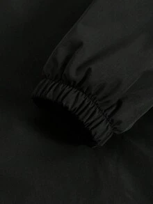 Manfinity EMRG Chaqueta con capucha casual y versátil con estampado de letras para hombres, primavera/otoño - Negro - Ver 7