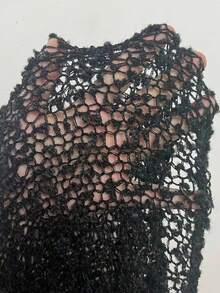 Sunnyshic Casual Versatile Vacation Style Solid Color Cropped Lightweight Off Shoulder Sweater