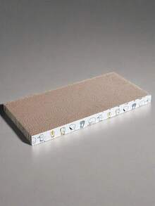 Zazumi 超大瓦楞纸板猫抓柱 - 耐用的室内猫抓柱，双面波浪纹设计，防滑底座，家具保护垫和爪子保护垫 - 彩色 - 查看 1